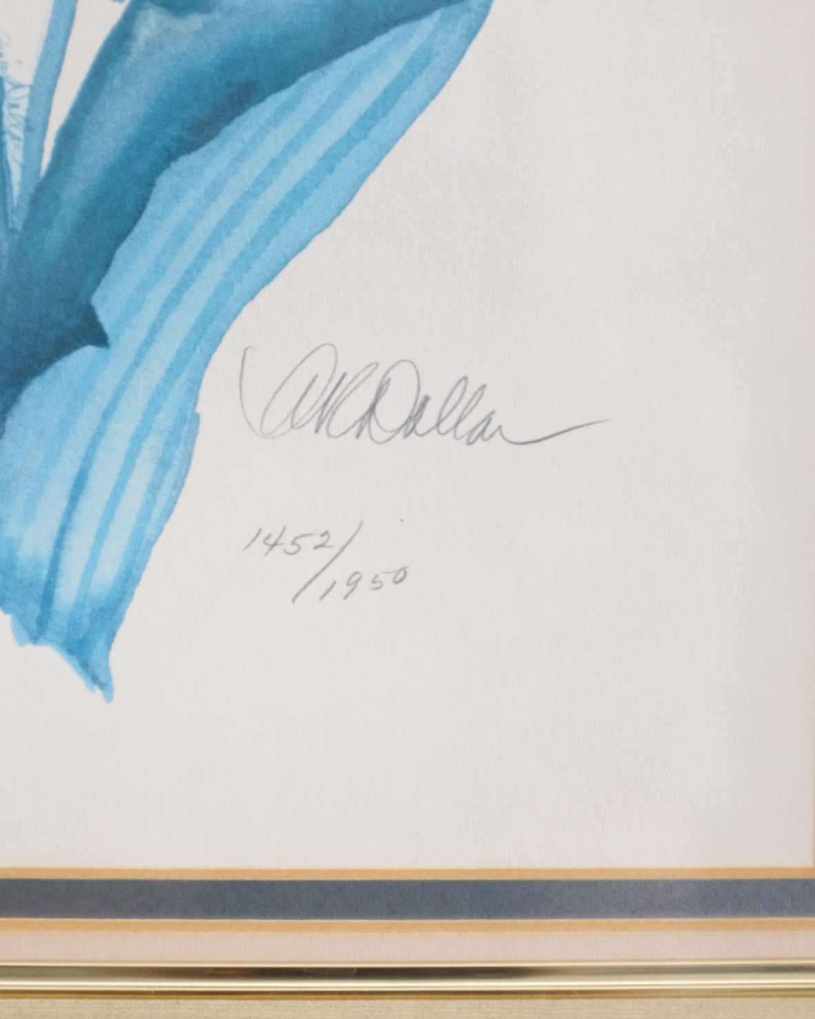 Signed & Numbered Blue Botanical Print