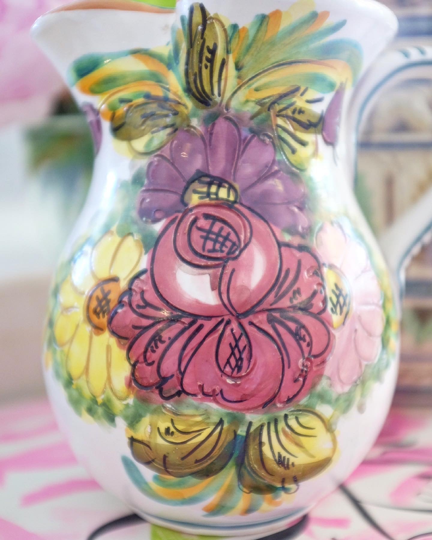 Hand Painted Small Pitcher