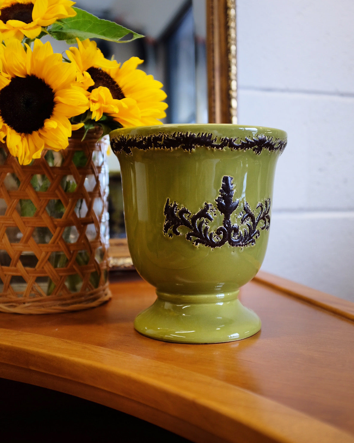 Green Bell Shaped Vase