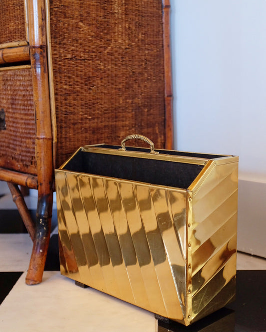 English Brass Magazine Rack