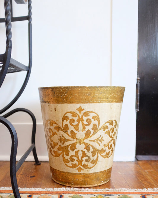 1950's Florentine Wastepaper Basket