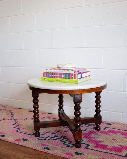 Bobbin Leg Marble Top Table