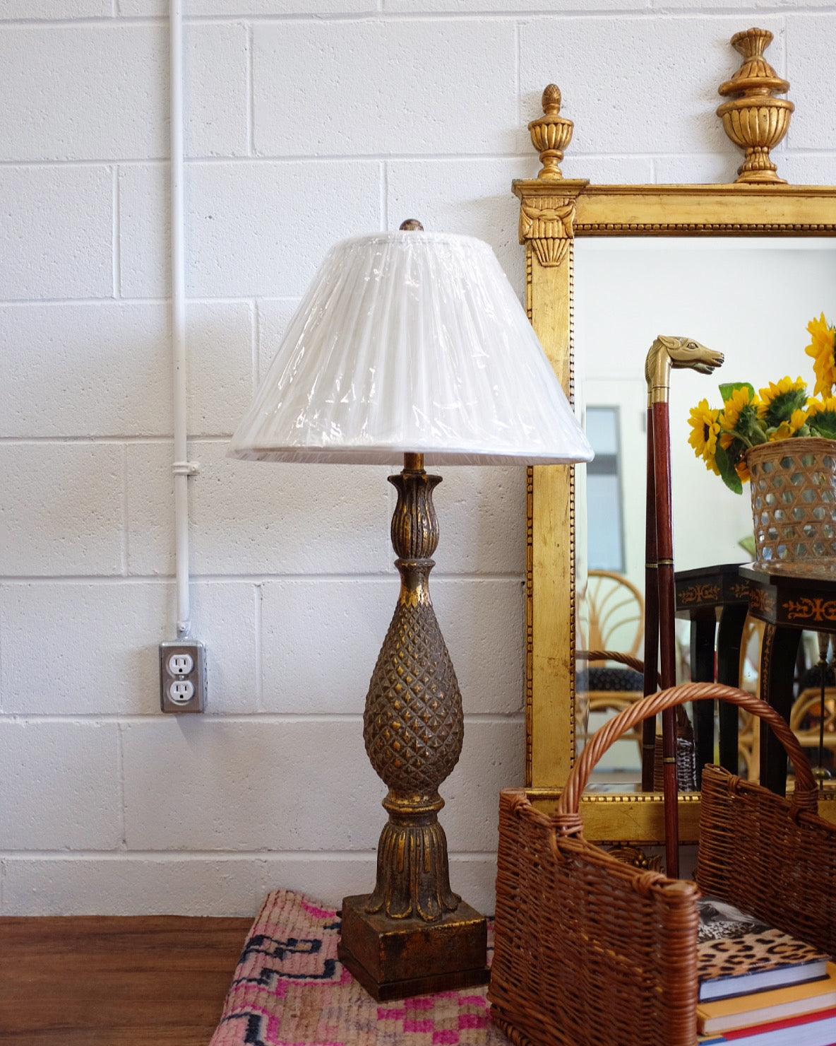 1950s Tall Pineapple Lamp
