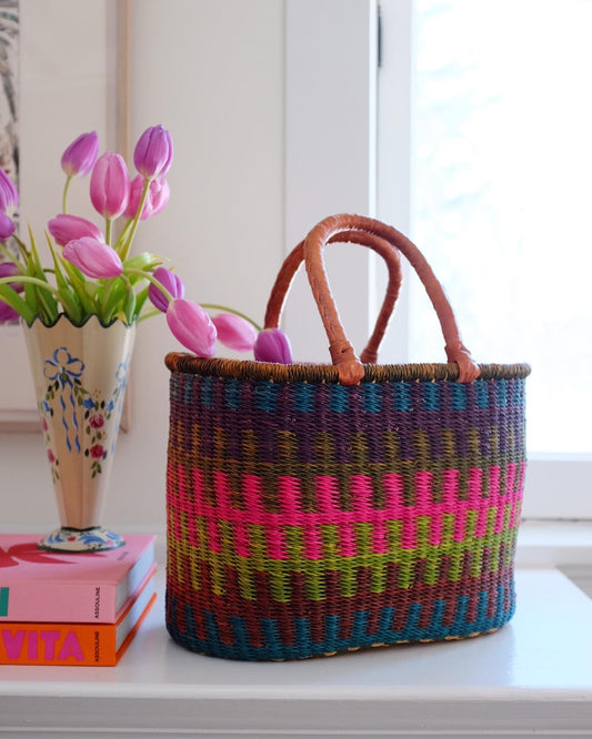 Colourful Wicker Bag