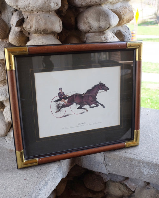 Harness Racing Print in Campaign Frame