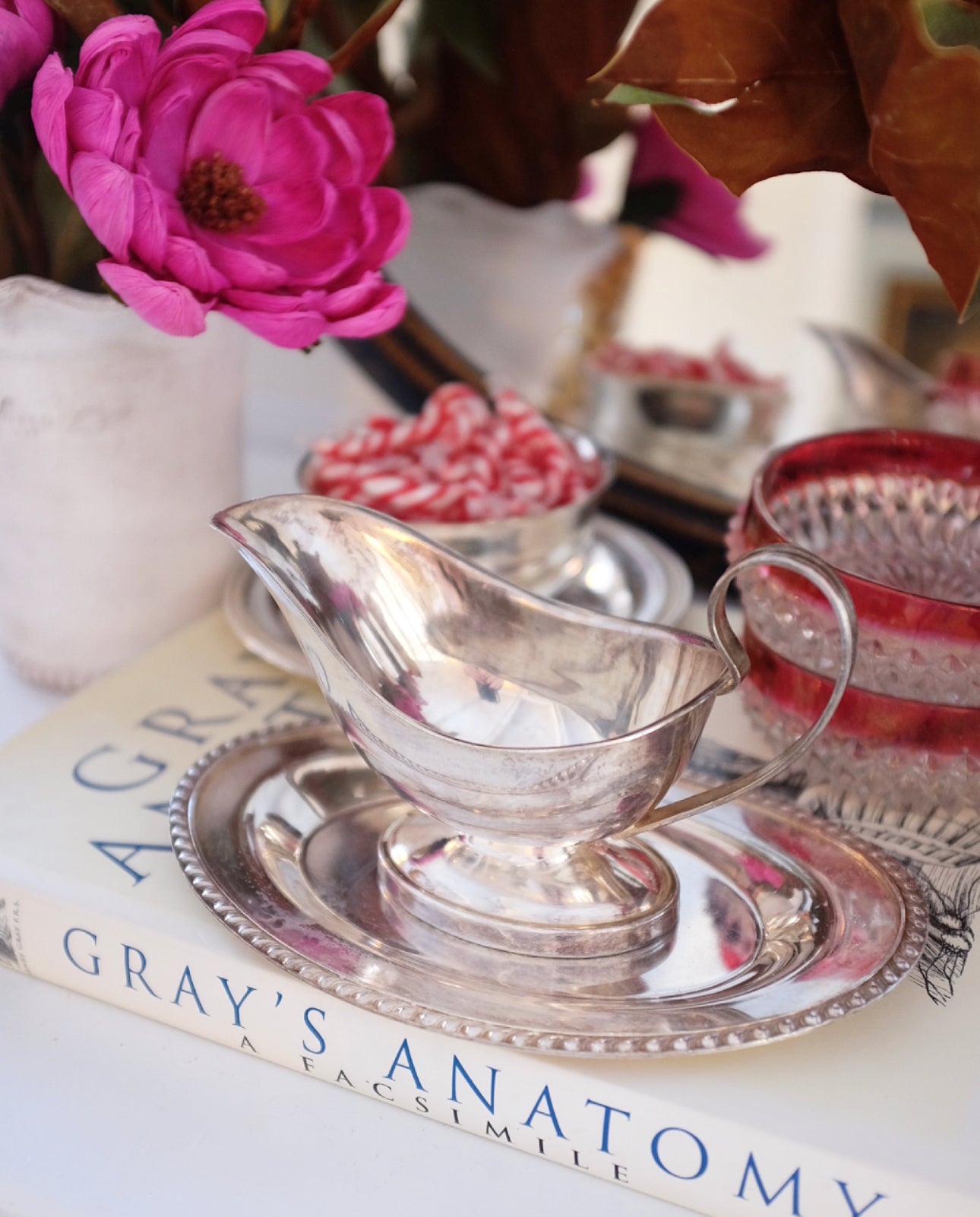 Silver Plate Gravy Boat with Saucer