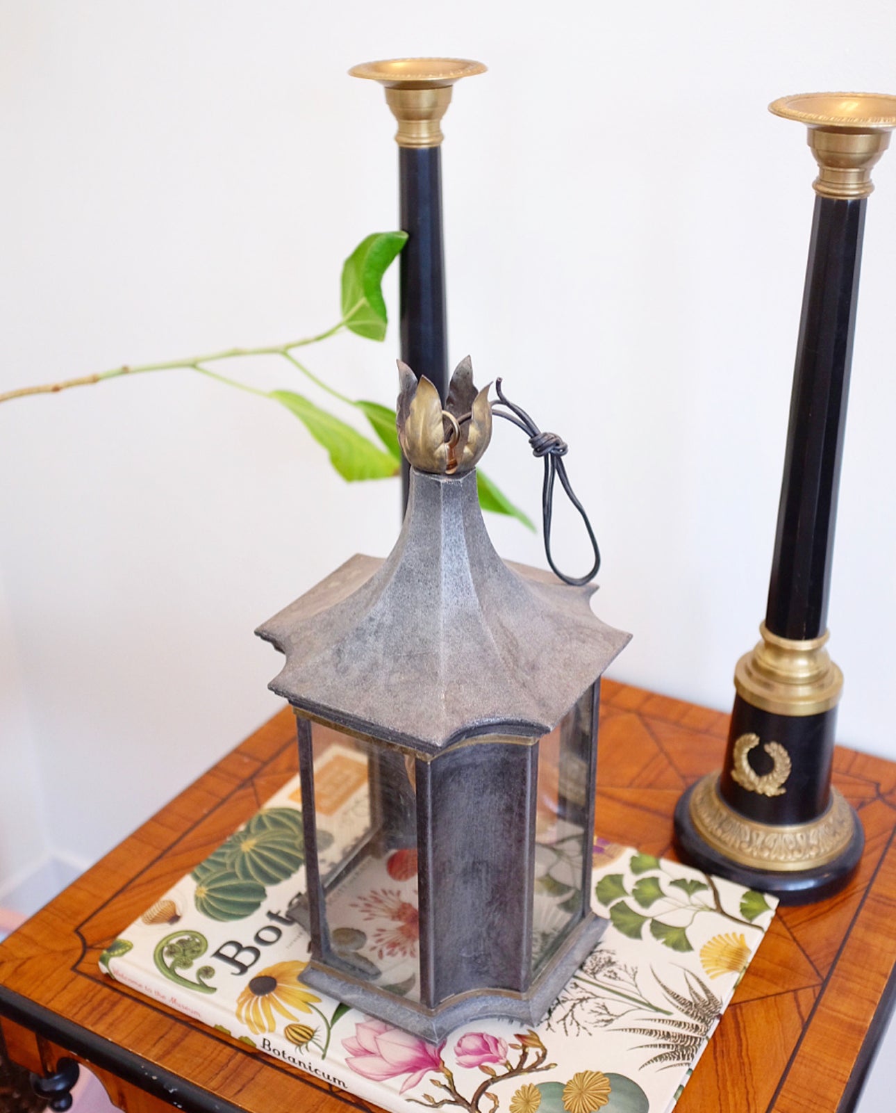 Small Metal and Brass Light Fixture