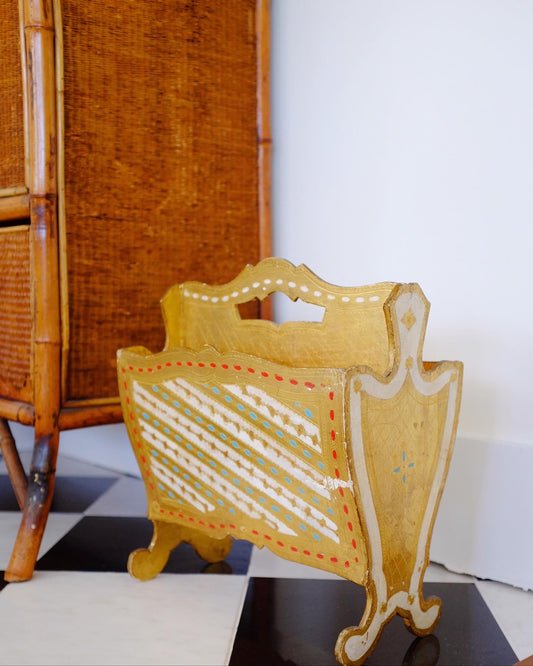 1950s Florentine Magazine Rack