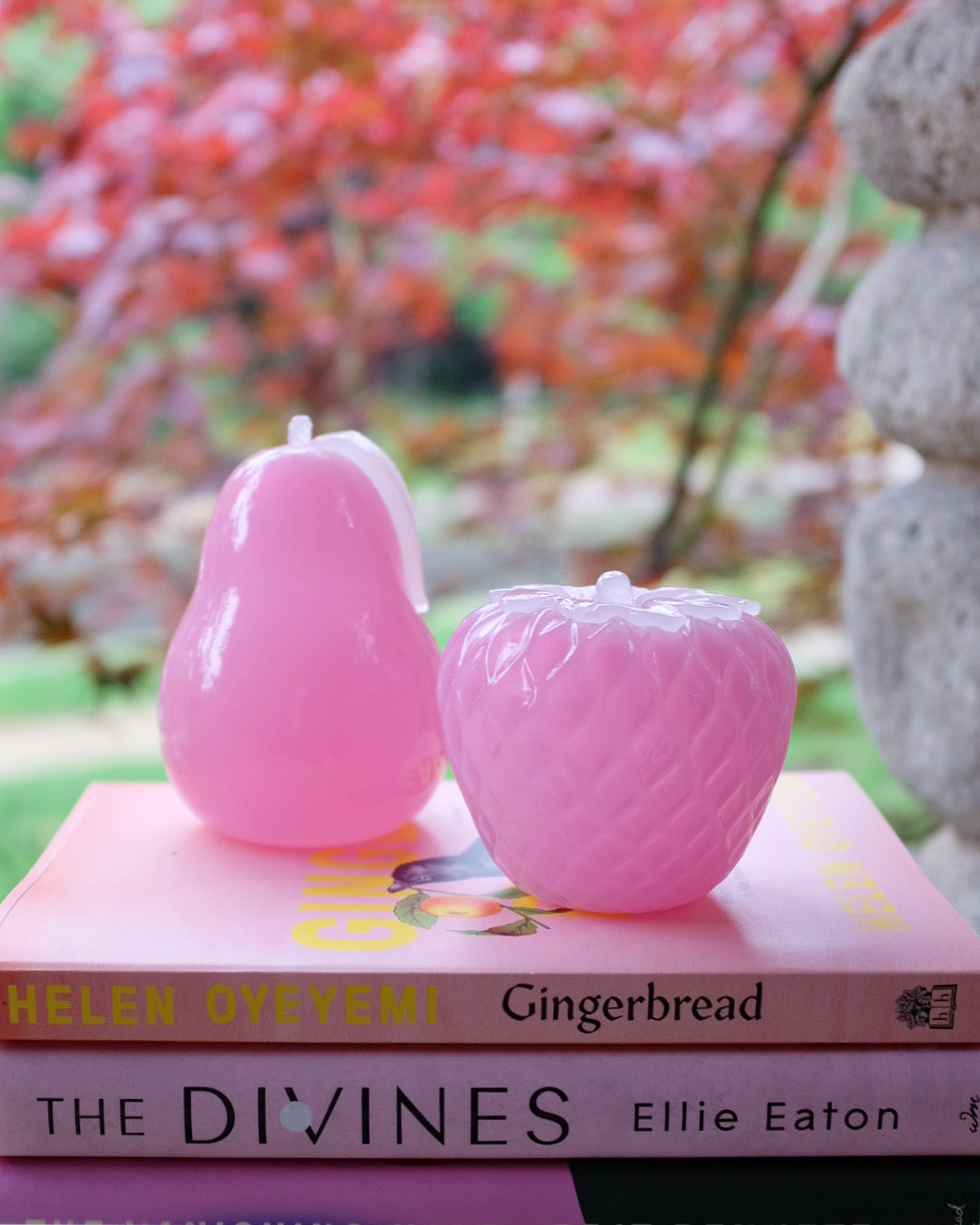 Pink Glass Pear & Strawberry