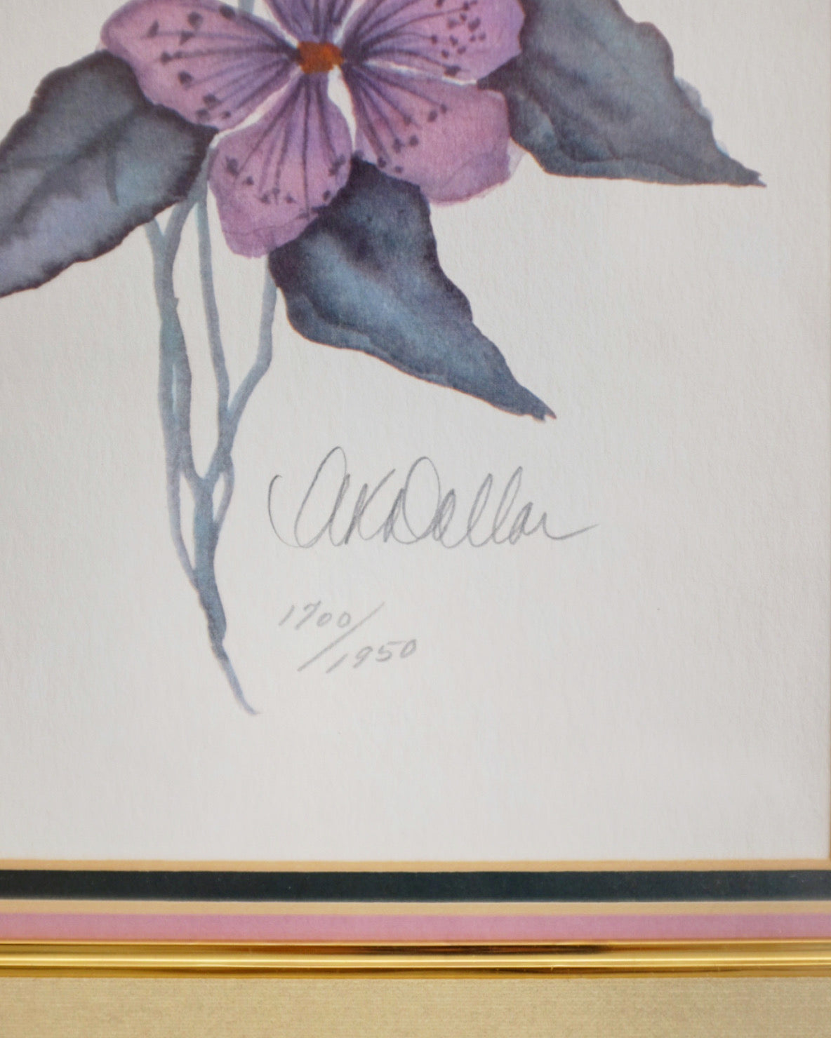 Signed & Numbered Purple Botanical Print