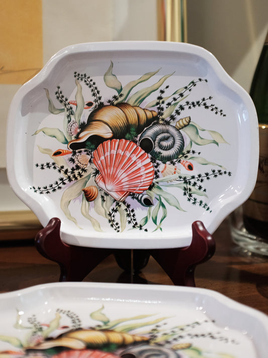 Tin Seashell Plates